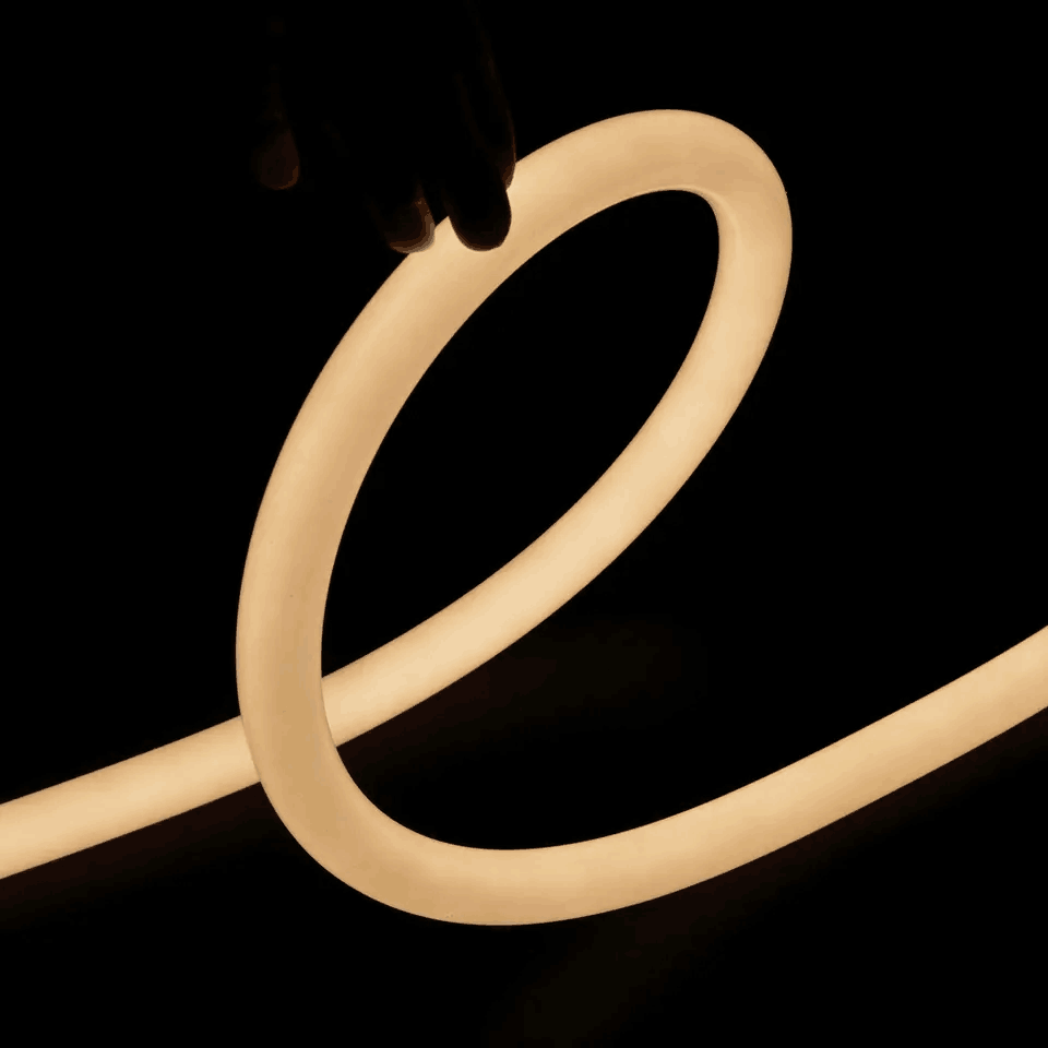 Tira de luz flexible de neón LED negro